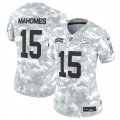 Cheap Women's Kansas City Chiefs #15 Patrick Mahomes 2024 F.U.S.E Arctic Camo Salute To Service Limited Stitched Football Jersey(Run Small)