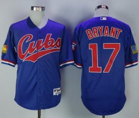 Wholesale Cheap Cubs #17 Kris Bryant Blue 1994 Turn Back The Clock Stitched MLB Jersey