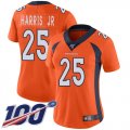 Wholesale Cheap Nike Broncos #25 Chris Harris Jr Orange Team Color Women's Stitched NFL 100th Season Vapor Limited Jersey