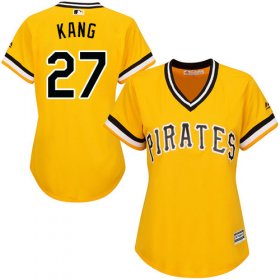 Wholesale Cheap Pirates #27 Jung-ho Kang Gold Alternate Women\'s Stitched MLB Jersey