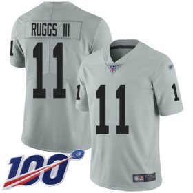 Wholesale Cheap Nike Raiders #11 Henry Ruggs III Silver Men\'s Stitched NFL Limited Inverted Legend 100th Season Jersey