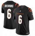 Cheap Men's Cincinnati Bengals #6 Jake Browning Black 2023 F.U.S.E. Vapor Untouchable Limited Football Stitched Jersey