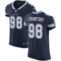 Wholesale Cheap Nike Cowboys #98 Tyrone Crawford Navy Blue Team Color Men's Stitched NFL Vapor Untouchable Elite Jersey