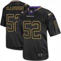 Wholesale Cheap Nike Ravens #52 Ray Lewis Lights Out Black Men's Stitched NFL Elite Jersey