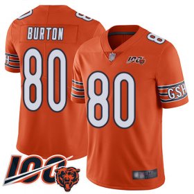 Wholesale Cheap Nike Bears #80 Trey Burton Orange Youth Stitched NFL Limited Rush 100th Season Jersey