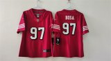 Cheap Women's San Francisco 49ers #97 Nick Bosa Red Alternate Vapor Football Stitched Jersey(Run Small)