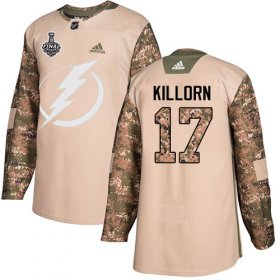 Wholesale Cheap Adidas Lightning #17 Alex Killorn Camo Authentic 2017 Veterans Day 2020 Stanley Cup Final Stitched NHL Jersey