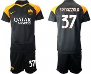 Wholesale Cheap Men 2020-2021 club Roma away 37 black Soccer Jerseys