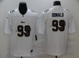 Wholesale Cheap Men's Los Angeles Rams #99 Aaron Donald White 2020 Shadow Logo Vapor Untouchable Stitched NFL Nike Limited Jersey