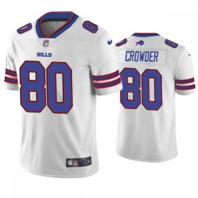 Wholesale Cheap Men\'s Buffalo Bills #80 Jamison Crowder White Vapor Untouchable Limited Stitched Jersey