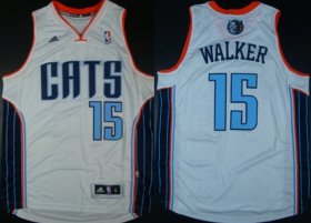 Wholesale Cheap Charlotte Bobcats #15 Kemba Walker Revolution 30 Swingman White Jersey