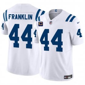 Cheap Men\'s Indianapolis Colts #44 Zaire Franklin White 2024 F.U.S.E. With 4-Star C Patch Vapor Limited Stitched Football Jersey