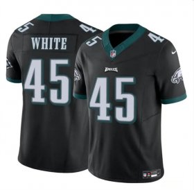 Cheap Men\'s Philadelphia Eagles #45 Devin White Black 2023 F.U.S.E Vapor Untouchable Limited Football Stitched Jersey