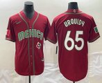 Cheap Men's Mexico Baseball #65 Giovanny Gallegos 2023 Red World Classic Stitched Jersey