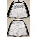 Wholesale Cheap Men Los Angeles Lakers White Shorts Run Small