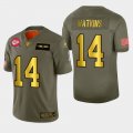 Wholesale Cheap Kansas City Chiefs #14 Sammy Watkins Men's Nike Olive Gold 2019 Salute to Service Limited NFL 100 Jersey