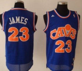 Wholesale Cheap Cleveland Cavaliers #23 LeBron James CavFanatic Blue Swingman Throwback Jersey