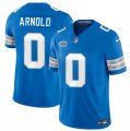 Men's Detroit Lions #0 Terrion Arnold New Blue 2024 With Dradt Patch F.U.S.E. Vapor Limited Stitched Jersey