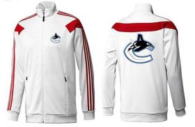 Wholesale Cheap NHL Vancouver Canucks Zip Jackets White-1