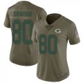 Wholesale Cheap Nike Packers #80 Jimmy Graham Olive Women's Stitched NFL Limited 2017 Salute to Service Jersey