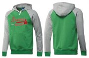 Wholesale Cheap Atlanta Braves Pullover Hoodie Green & Grey