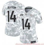 Cheap Women's Denver Broncos #14 Courtland Sutton 2024 F.U.S.E Arctic Camo Salute To Service Limited Stitched Jersey(Run Small)