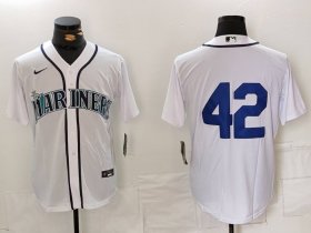 Cheap Men\'s Seattle Mariners #42 Jackie Robinson White Cool Base Stitched jersey