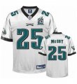 Wholesale Cheap Eagles #25 LeSean McCoy White Team 50TH Patch Stitched NFL Jersey