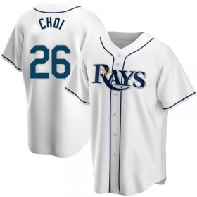 Wholesale Cheap Men\'s Tampa Bay Rays Replica #26 Ji-Man Choi White Home Nike Jersey