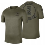 Wholesale Cheap Atlanta Falcons #2 Matt Ryan Olive 2019 Salute To Service Sideline NFL T-Shirt