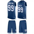 Wholesale Cheap Nike Colts #99 Justin Houston Royal Blue Team Color Men's Stitched NFL Limited Tank Top Suit Jersey