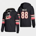 Wholesale Cheap Carolina Hurricanes #88 Martin Necas Black adidas Lace-Up Pullover Hoodie