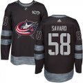 Wholesale Cheap Adidas Blue Jackets #58 David Savard Black 1917-2017 100th Anniversary Stitched NHL Jersey