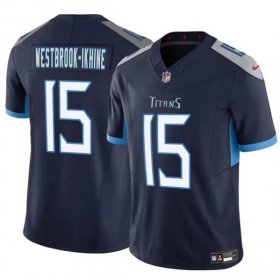 Cheap Men\'s Tennessee Titans #15 Nick Westbrook-Ikhine Navy 2024 F.U.S.E. Vapor Limited Football Stitched Jersey