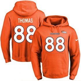 Wholesale Cheap Nike Broncos #88 Demaryius Thomas Orange Name & Number Pullover NFL Hoodie