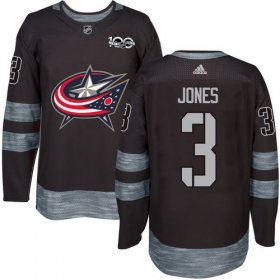 Wholesale Cheap Adidas Blue Jackets #3 Seth Jones Black 1917-2017 100th Anniversary Stitched NHL Jersey