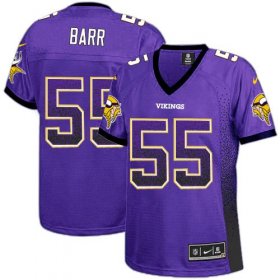 Wholesale Cheap Nike Vikings #55 Anthony Barr Purple Team Color Women\'s Stitched NFL Elite Drift Fashion Jersey