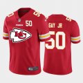 Wholesale Cheap Kansas City Chiefs #50 Willie Gay Jr. Red Men's Nike Big Team Logo Player Vapor Limited NFL Jersey