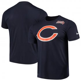 Wholesale Cheap Chicago Bears Nike Primary Logo Legend 100th Season Performance T-Shirt Navy