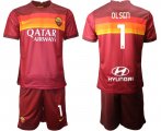 Wholesale Cheap Men 2020-2021 club Roma home 1 red Soccer Jerseys