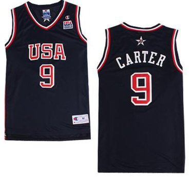 Wholesale Cheap 2000 Olympics Team USA #9 Vince Carter Navy Blue Swingman Jersey