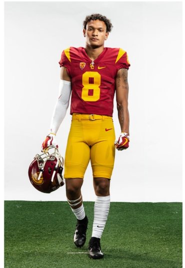 Wholesale Cheap Men #8 Chris Steele USC Trojans College Football Cardinal Jerseys