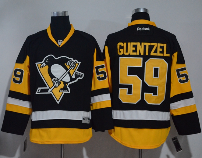 Wholesale Cheap Penguins #59 Jake Guentzel Black Alternate Stitched NHL Jersey