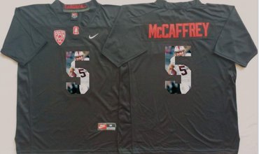 Wholesale Cheap Stanford Cardinal 5 Christian McCaffrey Black Portrait Number College Jersey