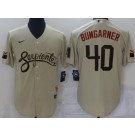 Wholesale Cheap Men's Arizona Diamondback #40 Madison Bumgarner Gold 2021 City Connect Stitched MLB Cool Base Nike Jersey