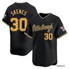 Cheap Mens Pittsburgh Pirates #30 Paul Skenes Nike Black Cool Base Jersey